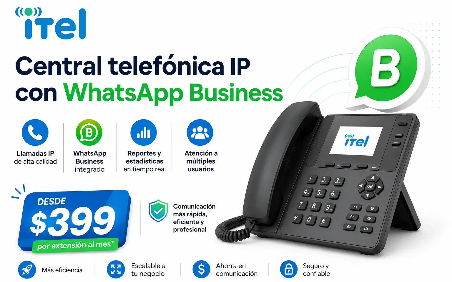 Central telefónica IP con WhatsApp Business: ¿Cómo funciona y cuánto cuesta en México?